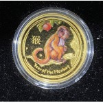 2016 Chinese Year of the Monkey 1/4oz Gold Coloured Proof Coin