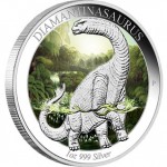 2014 Australian Age of the Dinosaurs 1oz Silver Proof - Diamantinasaurus