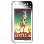 2014 Australian Vintage Travel Posters 1oz Silver Rectangle Coin