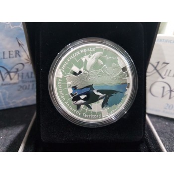 2011 Australian Antarctic Territory Series 1oz Silver Coin Killer Whale