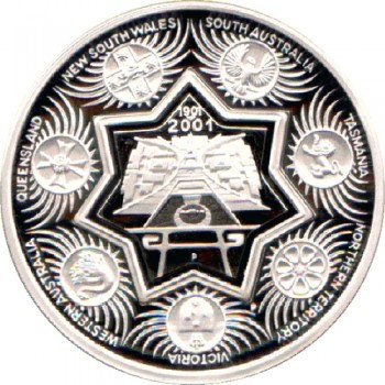 2001 Australian Centenary of Federation Holy Dollar and Dump Silver Coin