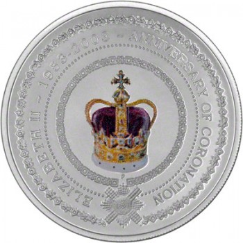 2003 Australia Golden Jubilee Queen Elizabeth II Coronation 1oz Silver Proof Coin 