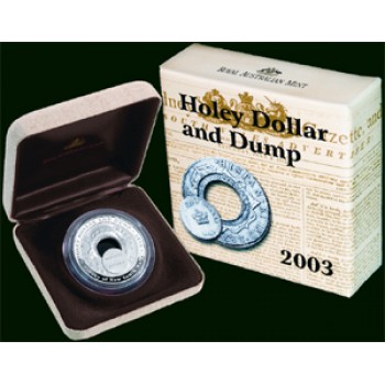2003 Australian Silver Holey Dollar and Dump Coin