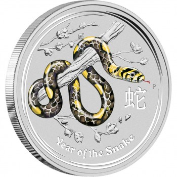 2013 Year of the Snake Kilo Silver Gemstone Coin