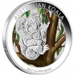 2013 AUSTRALIAN 1oz SILVER COLOURED KOALA COIN