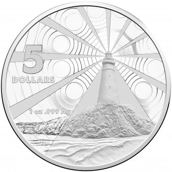 2015 $5 Australian Lighthouse Silver Frosted Uncirculated Coin Aids to Navigation