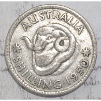 1950 AUSTRALIAN SILVER ONE SHILLING