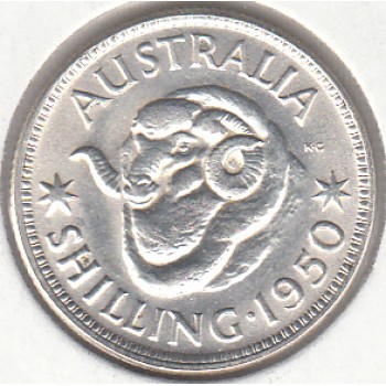 1950 AUSTRALIAN ONE SHILLING COIN UNCIRCULATED