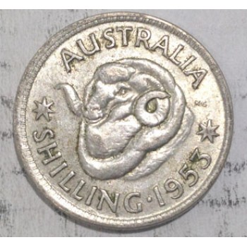 1953 AUSTRALIAN SILVER ONE SHILLING