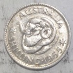 1955 AUSTRALIAN SILVER ONE SHILLING