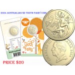 2024 $2 Australian Tooth Fairy Coin on Card
